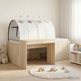 Letto con Tunnel 3 pz Rovere Sonoma e Bianco Legno truciolato