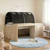 Letto con Tunnel 3 pz Rovere Artigianale e Nero