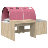 Letto con Tunnel 3 pz Rovere Sonoma e Rosa Legno ingegnerizzato