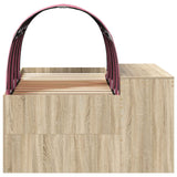 Letto con Tunnel 3 pz Rovere Sonoma e Rosa Legno ingegnerizzato