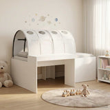 Letto alto per bambini con scrivania 3 pz Bianco