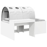 Letto alto per bambini con scrivania 3 pz Bianco