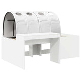 Letto alto per bambini con scrivania 3 pz Bianco