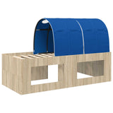 Letto alto per bambini con scrivania 3 pz Rovere Sonoma e Blu