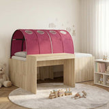 Letto alto per bambini con scrivania 3 pz Rovere Sonoma e Rosso
