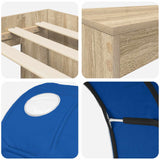 Letto con Tunnel 3 pz Rovere Artigianale e Blu