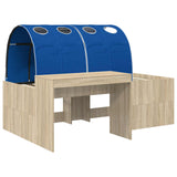 Letto con Tunnel 3 pz Rovere Artigianale e Blu