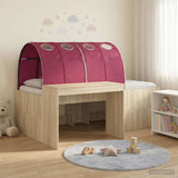 Letto con Tunnel 3 pz Rovere Artigianale e Rosso