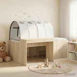 Letto con Tunnel 3 pz Rovere Artigianale e Bianco