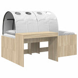 Letto con Tunnel 3 pz Rovere Artigianale e Bianco