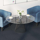 Piastrella per Tappeto Blu Grigio 50 x 50 cm 36 pcs PP e Bitume