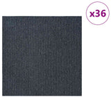 Piastrella per Tappeto Blu Grigio 50 x 50 cm 36 pcs PP e Bitume