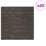 Piastrella per Tappeto Striato Marrone Chiaro 50 x 50 cm 20 pcs
