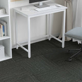 Piastrella per Tappeto Verde Striato Chiaro 50 x 50 cm 36 pcs