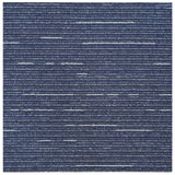 Piastrella per Tappeto Strisce Blu 50 x 50 cm 4 pcs PP e Bitume