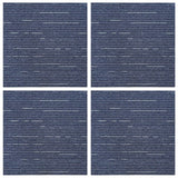 Piastrella per Tappeto Strisce Blu 50 x 50 cm 4 pcs PP e Bitume