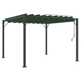 Gazebo con tetto ventilato 3 x 3 x 2,14 m Verde