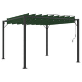 Gazebo con tetto ventilato 3 x 3 x 2,14 m Verde