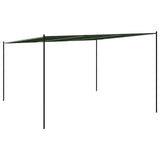 Gazebo 4 x 3,98 x 2,67 m Verde Poliestere e Acciaio