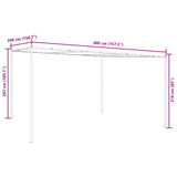 Gazebo 4 x 3,98 x 2,67 m Verde Poliestere e Acciaio