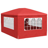 Tenda Party 400 x 300 x 255 cm Rosso PE e Acciaio