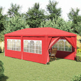 Tenda Party 600 x 300 x 255 cm Rosso PE e Acciaio