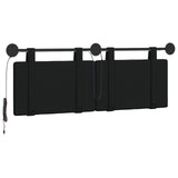 Testiera sospesa Con luce LED Nero Tessuto