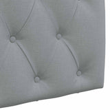 Testiera sospesa Con luce LED Grigio Chiaro Tessuto