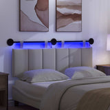 Testiera sospesa Con luce LED Bianco Tessuto