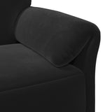 Divano a 2 Posti Nero 138 x 83 x 95 cm Velluto