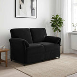 Divano a 2 Posti Nero 138 x 83 x 95 cm Velluto