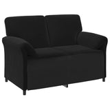 Divano a 2 Posti Nero 138 x 83 x 95 cm Velluto