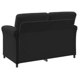 Divano a 2 Posti Nero 138 x 83 x 95 cm Velluto