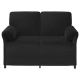 Divano a 2 Posti Nero 138 x 83 x 95 cm Velluto