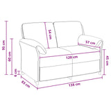 Divano a 2 Posti Nero 138 x 83 x 95 cm Velluto