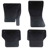 Tappetino per Auto 4 pcs Nero Gomma