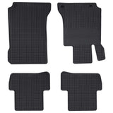 Tappetino per Auto 4 pcs Nero Gomma