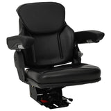 Sedile per trattore con sospensione Nero 60 x 58 x 72 cm