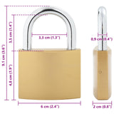 U Lock con Chiavi 2 pcs Ottone Ferro