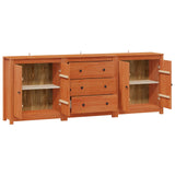 Credenza 3 pcs Marrone Cera Legno di pino massiccio