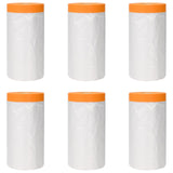 Telo per polvere con nastro adesivo 6 pcs 140 x 3300 cm HDPE