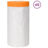 Telo per polvere con nastro adesivo 12 pcs 110 x 3300 cm HDPE