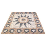 Piastrelle in mosaico con motivo a fiore Multicolore