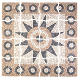 Piastrelle in mosaico con motivo a fiore Multicolore