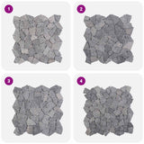 Piastrelle Mosaico Grigio Chiaro 30 x 30 cm Marmo