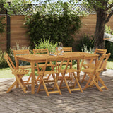 Sedie Bistro da Giardino 8 pcs Naturale 40 x 53 x 80 cm