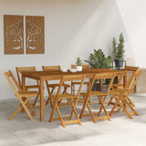 Sedie Bistro da Giardino 8 pcs Naturale 40 x 53 x 80 cm