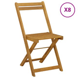 Sedie Bistro da Giardino 8 pcs Naturale 40 x 53 x 80 cm