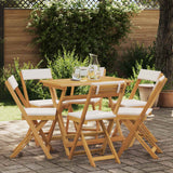 Sedie Bistro da Giardino 6 pcs Bianco Crema 40 x 53 x 80 cm