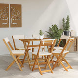 Sedie Bistro da Giardino 6 pcs Bianco Crema 40 x 53 x 80 cm